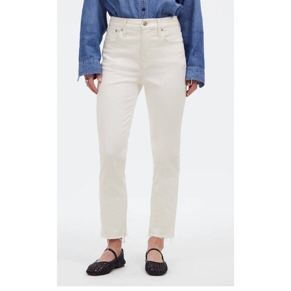 Madewell $128 The Perfect Vintage Jean Tile White Size 30 NO662